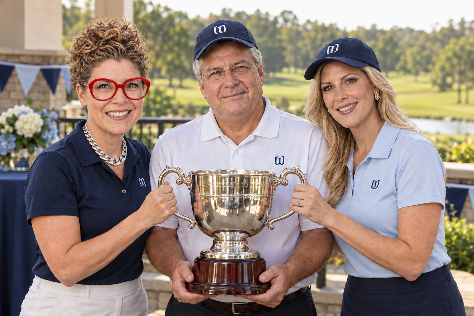 Vickie Sanders, Clarence Biggs and Alisa Janine Gallup with the Chairman’s Cup.